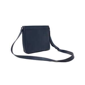 Prada shoulder bag blue Black Righe Saffiano leather